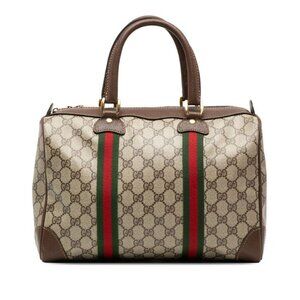 Gucci GG Supreme Sherry Handbag Beige Brown